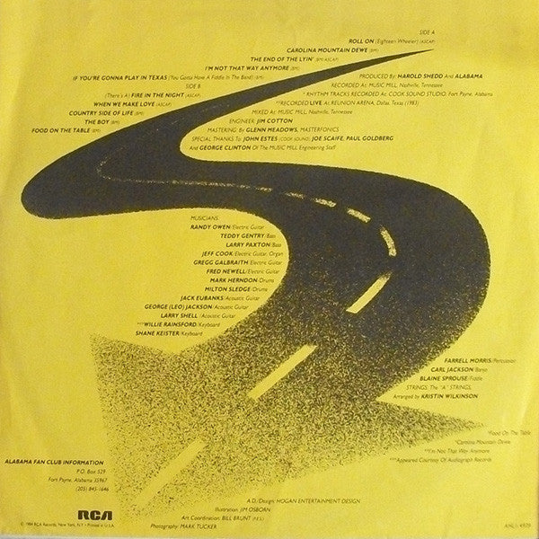 Alabama - Roll On (Vinyl, LP, Album) Very Good (VG) / Good Plus (G+)