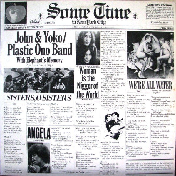 John Lennon & Yoko Ono - Some Time In New York City (2xVinyl, LP, Album, Reissue) Very Good Plus (VG+) / Very Good Plus (VG+)