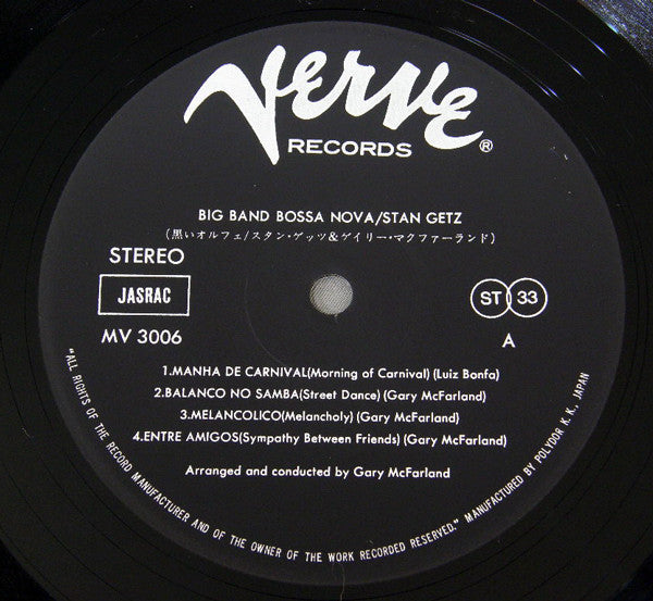 Stan Getz - Big Band Bossa Nova (Vinyl, LP, Album, Reissue, Stereo)