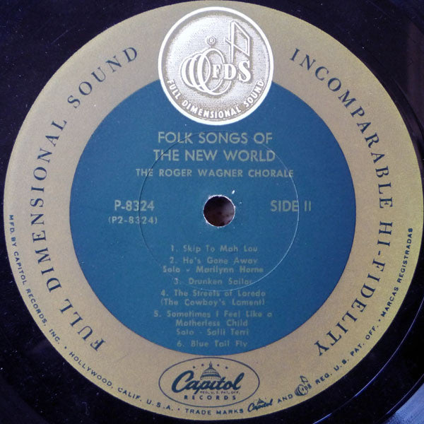 The Roger Wagner Chorale - Folk Songs Of The New World (Vinyl, LP) Very Good Plus (VG+) / Very Good Plus (VG+)