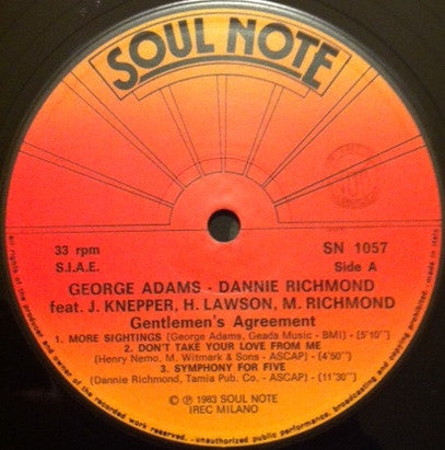 George Adams - Gentlemen's Agreement (Vinyl, LP, Album) Near Mint (NM or M-) / Very Good Plus (VG+)