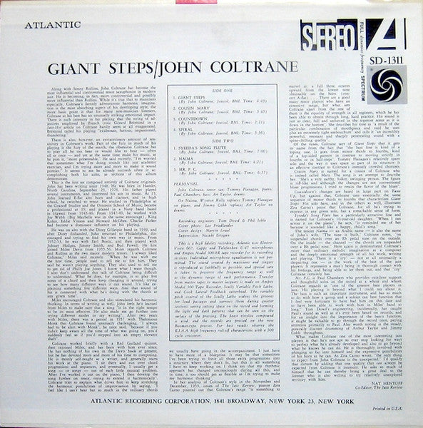 John Coltrane - Giant Steps (Vinyl, LP, Album, Reissue, Stereo) Very Good (VG) / Very Good (VG)