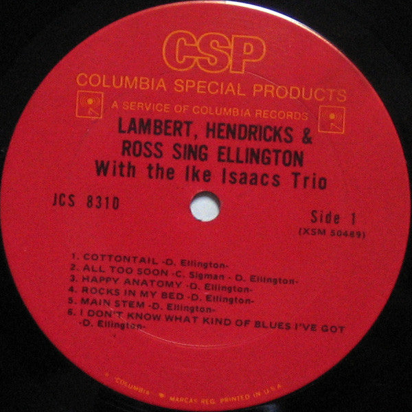 Lambert, Hendricks & Ross - Sing Ellington (Vinyl, LP, Reissue) Very Good Plus (VG+) / Very Good (VG)