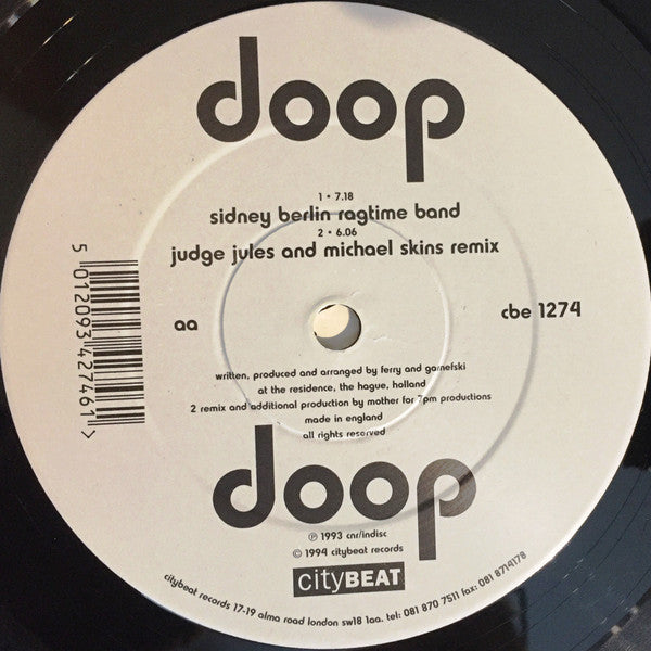 Doop - Doop (Vinyl, 12", 33 ⅓ RPM) Very Good (VG) / Very Good (VG)