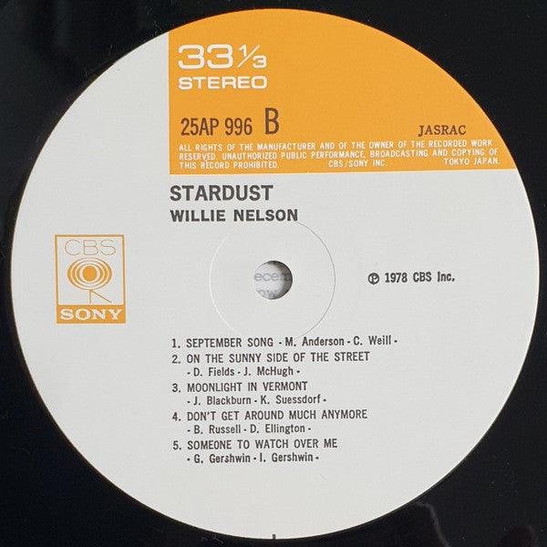 Willie Nelson - Stardust (Vinyl, LP, Album, Repress) Very Good Plus (VG+) / Good Plus (G+)