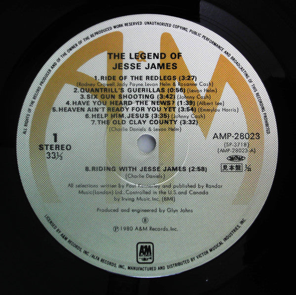 Various - The Legend Of Jesse James (Vinyl, LP, Album, Promo)