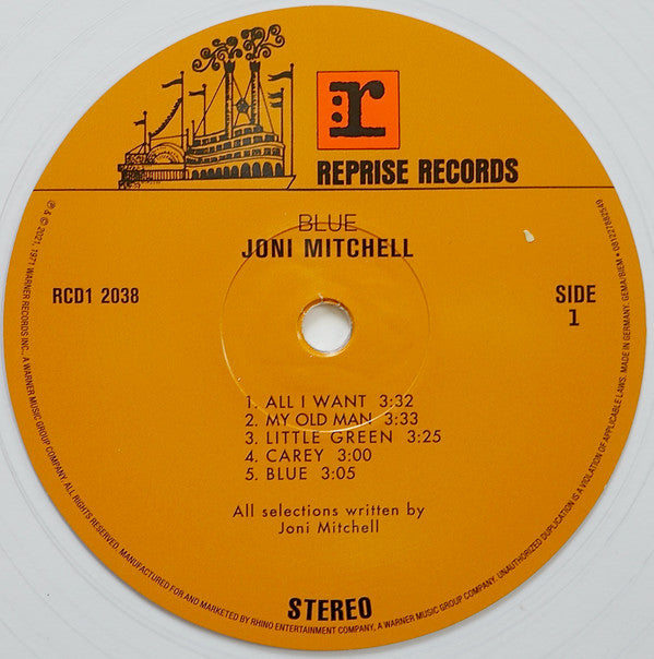 Joni Mitchell - Blue (Vinyl, LP, Album, Record Store Day, Reissue, Remastered, Stereo) Mint (M) / Near Mint (NM or M-)