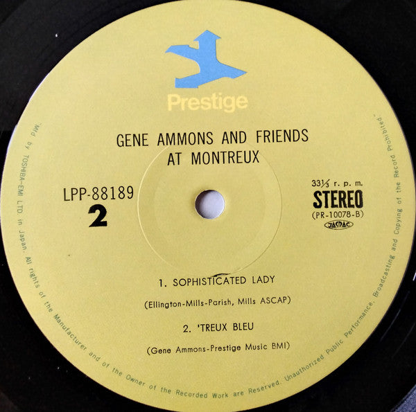 Gene Ammons - Gene Ammons And Friends At Montreux (Vinyl, LP, Album, Stereo) Near Mint (NM or M-) / Very Good Plus (VG+)
