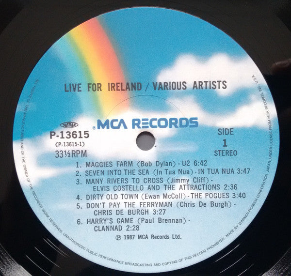 Various - Live For Ireland (Vinyl, LP, Album) Very Good Plus (VG+) / Very Good Plus (VG+)