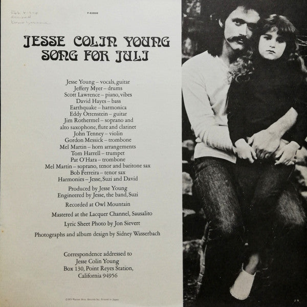 Jesse Colin Young - Song For Juli (Vinyl, LP, Album)