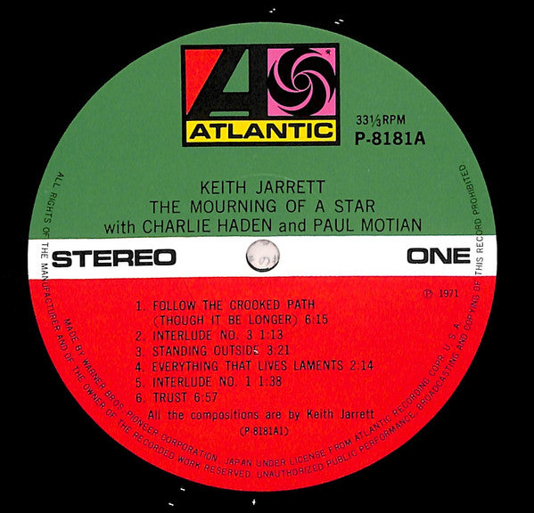 Keith Jarrett - The Mourning Of A Star (Vinyl, LP, Album, Reissue)