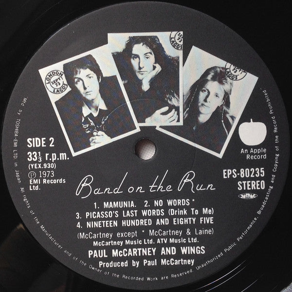 Wings (2) - Band On The Run (Vinyl, LP, Album, Reissue, Stereo) Very Good Plus (VG+) / Very Good (VG)