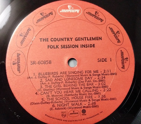 The Country Gentlemen - Folk Session Inside (Vinyl, LP, Album, Stereo) Good Plus (G+) / Very Good (VG)