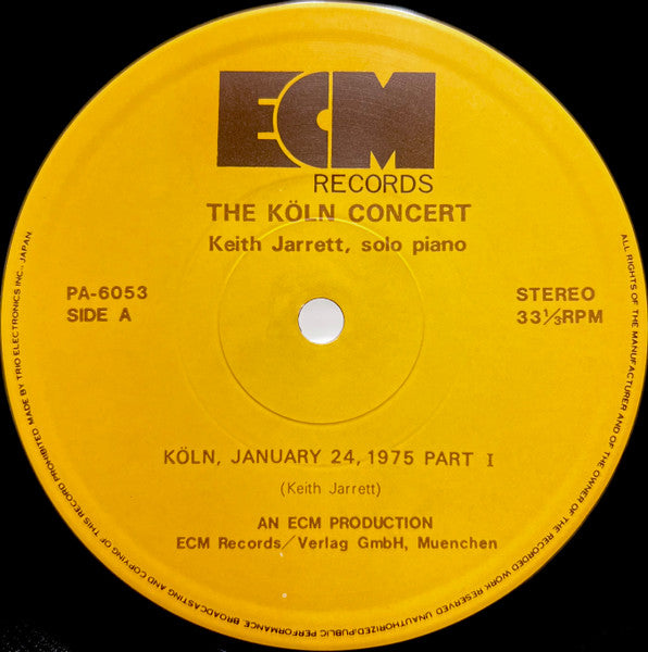 Keith Jarrett - The Köln Concert = ケルン・コンサート (Vinyl, LP, Album)