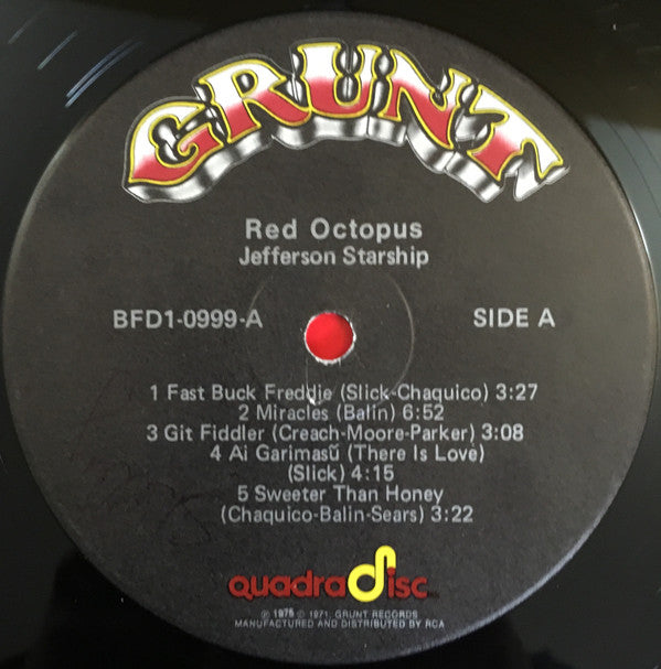 Jefferson Starship - Red Octopus (Vinyl, LP, Album, Quadraphonic) Good Plus (G+) / Good Plus (G+)