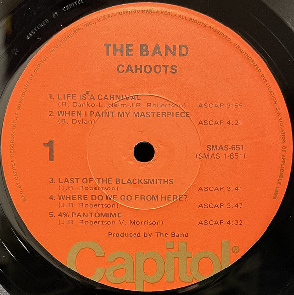 The Band - Cahoots (Vinyl, LP, Album, Repress) Very Good Plus (VG+) / Very Good (VG)