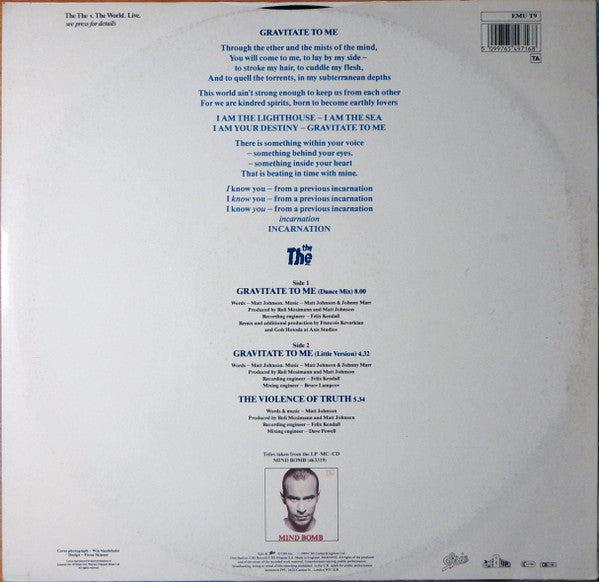 The The - Gravitate To Me (Vinyl, 12", Single, 45 RPM) Very Good Plus (VG+) / Very Good Plus (VG+)