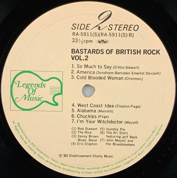 Various - Bastards Of British Rock Vol. 2 (Vinyl, LP, Compilation) Very Good Plus (VG+) / Very Good Plus (VG+)