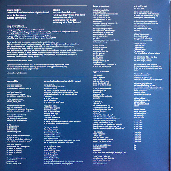 David Bowie - Space Oddity (2019 Mix) (Vinyl, LP, Album, Reissue, Stereo) Near Mint (NM or M-) / Near Mint (NM or M-)