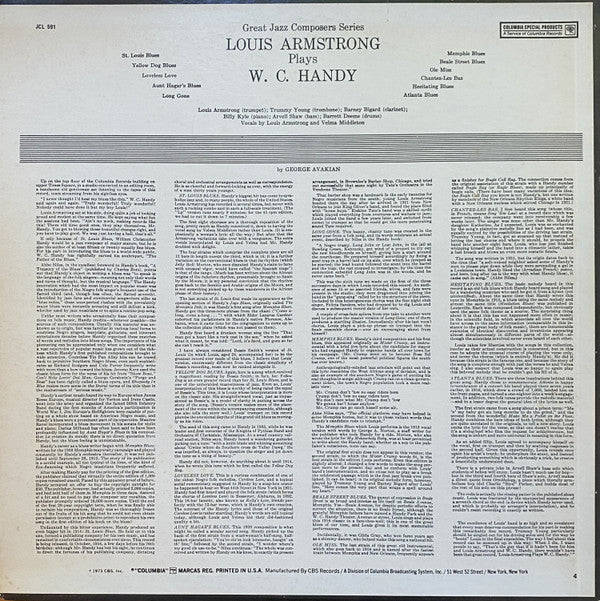 Louis Armstrong And His All-Stars - Louis Armstrong Plays W. C. Handy (Vinyl, LP, Album, Reissue, Mono) Very Good (VG) / Very Good Plus (VG+)