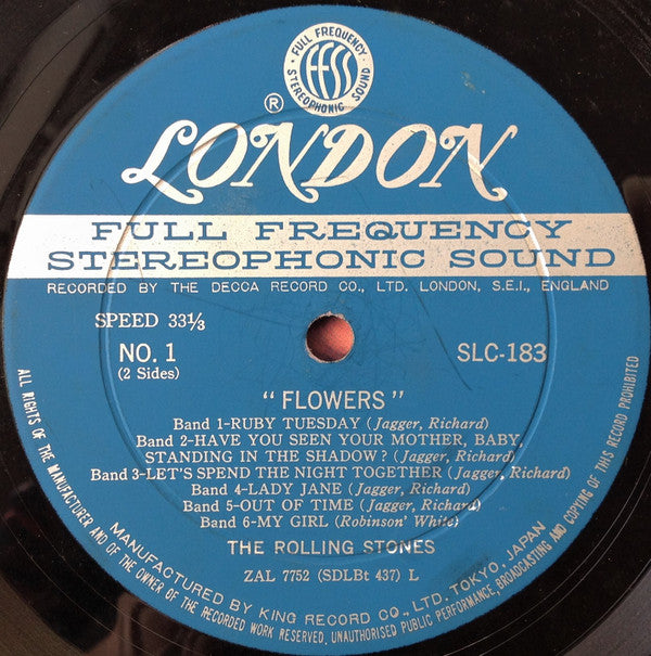 The Rolling Stones - Flowers = フラワー (Vinyl, LP, Compilation, Stereo) Very Good Plus (VG+) / Very Good Plus (VG+)