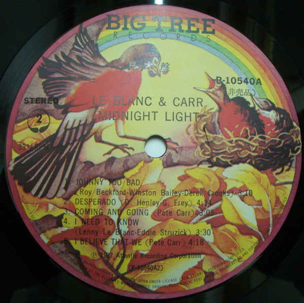 LeBlanc & Carr - Midnight Light (Vinyl, LP, Album, Promo) Very Good Plus (VG+) / Good Plus (G+)