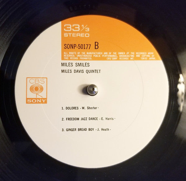 The Miles Davis Quintet - Miles Smiles (Vinyl, LP, Album, Reissue, Stereo) Near Mint (NM or M-) / Very Good Plus (VG+)