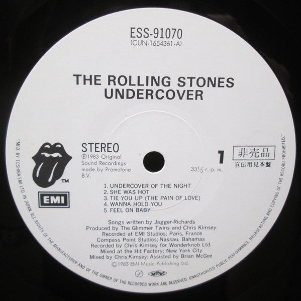 The Rolling Stones - Undercover (Vinyl, LP, Album, Promo) Very Good Plus (VG+) / Very Good Plus (VG+)