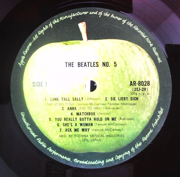 The Beatles - Beatles No. 5 (Vinyl, LP, Compilation, Reissue, Mono) Very Good (VG) / Good Plus (G+)