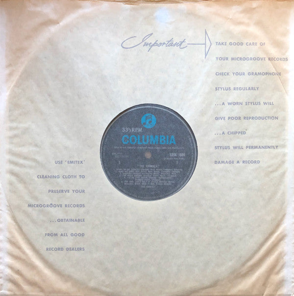 The Animals - The Animals (Vinyl, LP, Album, Mono) Very Good (VG) / Very Good (VG)