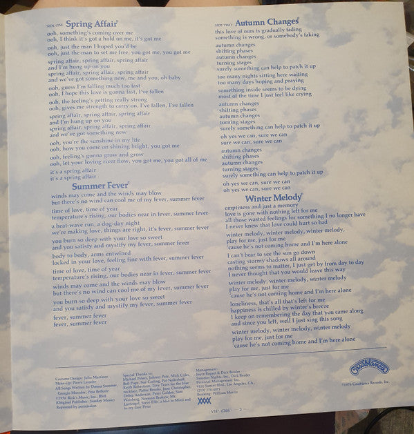 Donna Summer - Four Seasons Of Love (Vinyl, LP, Album)