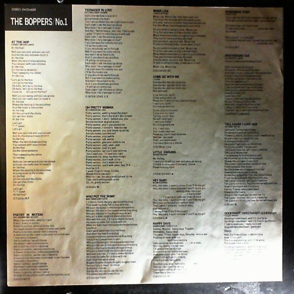 The Boppers - The Boppers No.1 (Vinyl, LP, Album) Very Good Plus (VG+) / Very Good Plus (VG+)