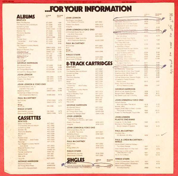 The Beatles - 1962-1966 (2xVinyl, LP, Album, Compilation, Stereo) Very Good (VG) / Very Good (VG)