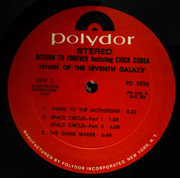Return To Forever - Hymn Of The Seventh Galaxy (Vinyl, LP, Album, S...