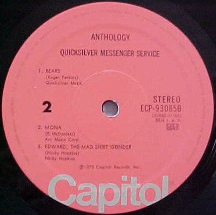 Quicksilver Messenger Service - Anthology (2xVinyl, LP, Compilation) Very Good (VG) / Very Good Plus (VG+)