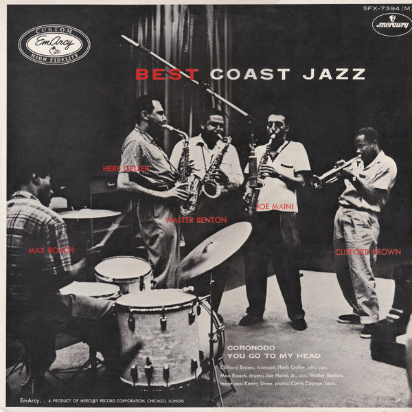 Max Roach - Best Coast Jazz (Vinyl, LP, Album, Mono) Very Good (VG) / Very Good Plus (VG+)