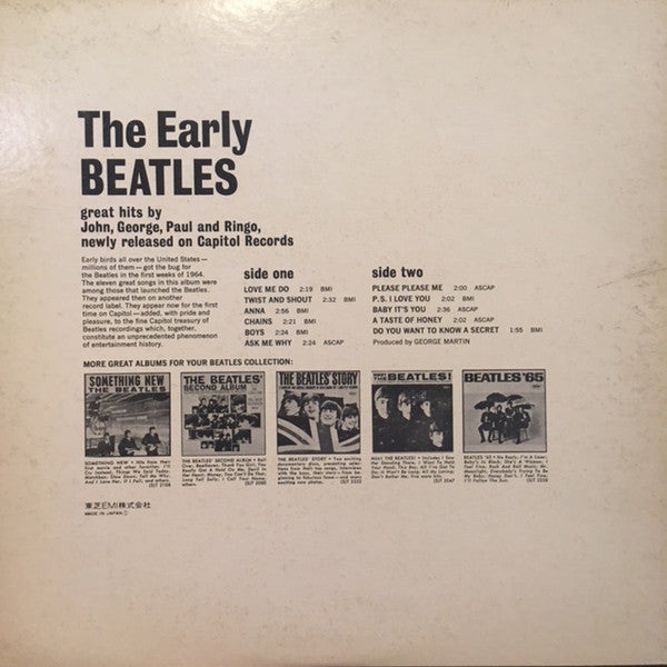 The Beatles - The Early Beatles (Vinyl, LP, Album, Compilation, Promo, Reissue, Stereo) Near Mint (NM or M-) / Very Good Plus (VG+)