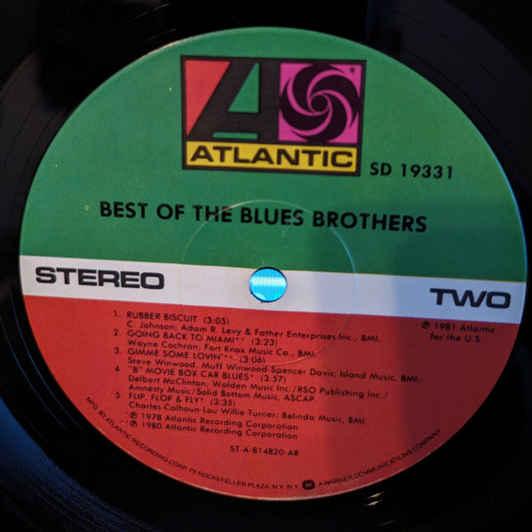 The Blues Brothers - Best Of The Blues Brothers (Vinyl, LP, Compilation, Stereo) Very Good (VG) / Very Good Plus (VG+)