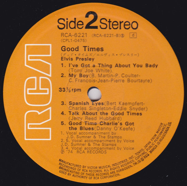 Elvis Presley - Good Times (Vinyl, LP, Album, Stereo) Very Good (VG) / Good Plus (G+)