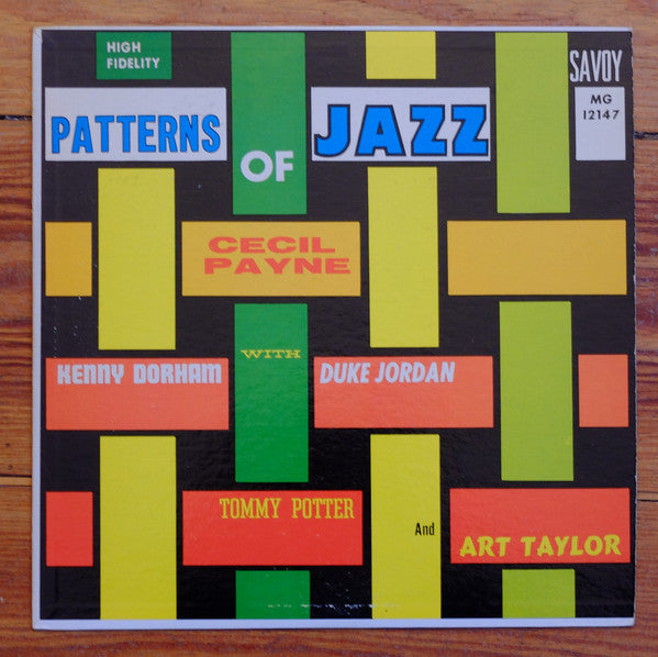 Cecil Payne - Patterns Of Jazz (Vinyl, LP, Album, Reissue) Very Good Plus (VG+) / Very Good Plus (VG+)