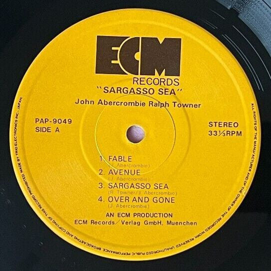 John Abercrombie - Sargasso Sea (Vinyl, LP, Album) Near Mint (NM or M-) / Very Good (VG)