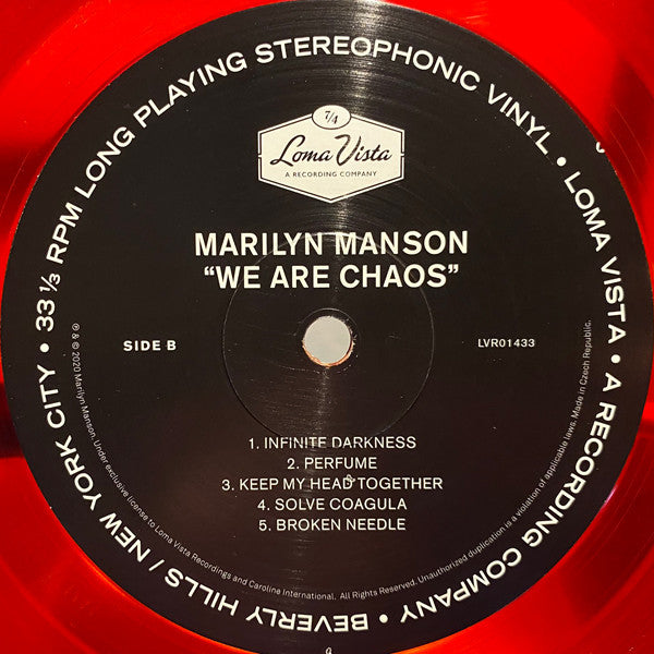 Marilyn Manson - We Are Chaos (Vinyl, LP, Album, Limited Edition) Near Mint (NM or M-) / Near Mint (NM or M-)