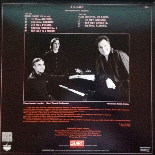 Jacques Loussier - The Newest Play Bach: In Digital Recording Volume 2 (Vinyl, LP) Near Mint (NM or M-) / Very Good Plus (VG+)