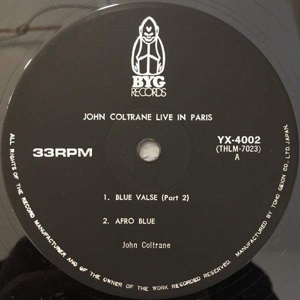 John Coltrane - Live In Paris (2xVinyl, LP, Album, Mono) Very Good Plus (VG+) / Good Plus (G+)