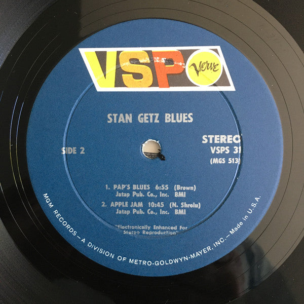 Stan Getz - Stan Getz Blues (Vinyl, LP, Compilation, Stereo) Very Good Plus (VG+) / Very Good (VG)