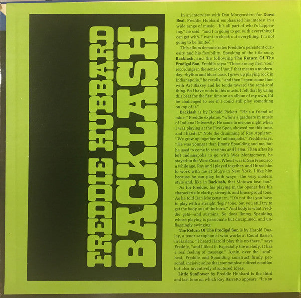 Freddie Hubbard - Backlash (Vinyl, LP, Album, Reissue, Stereo) Near Mint (NM or M-) / Very Good (VG)