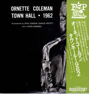 Ornette Coleman - Town Hall • 1962 (Vinyl, LP, Album, Promo, Reissue, Stereo) Very Good Plus (VG+) / Very Good (VG)