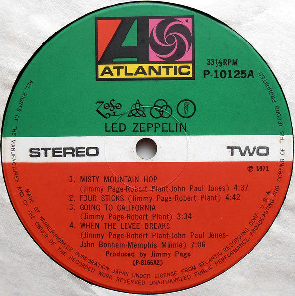 Led Zeppelin - IV = レッド・ツェッペリン IV (Vinyl, LP, Album, Reissue, Stereo)