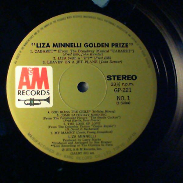 Liza Minnelli - Golden Prize (Vinyl, LP, Compilation, Stereo) Very Good Plus (VG+) / Very Good Plus (VG+)