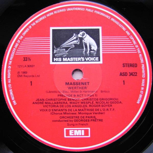 Jules Massenet - Werther (3xVinyl, Box Set, LP, Album, Reissue, Repress) Very Good Plus (VG+) / Very Good Plus (VG+)